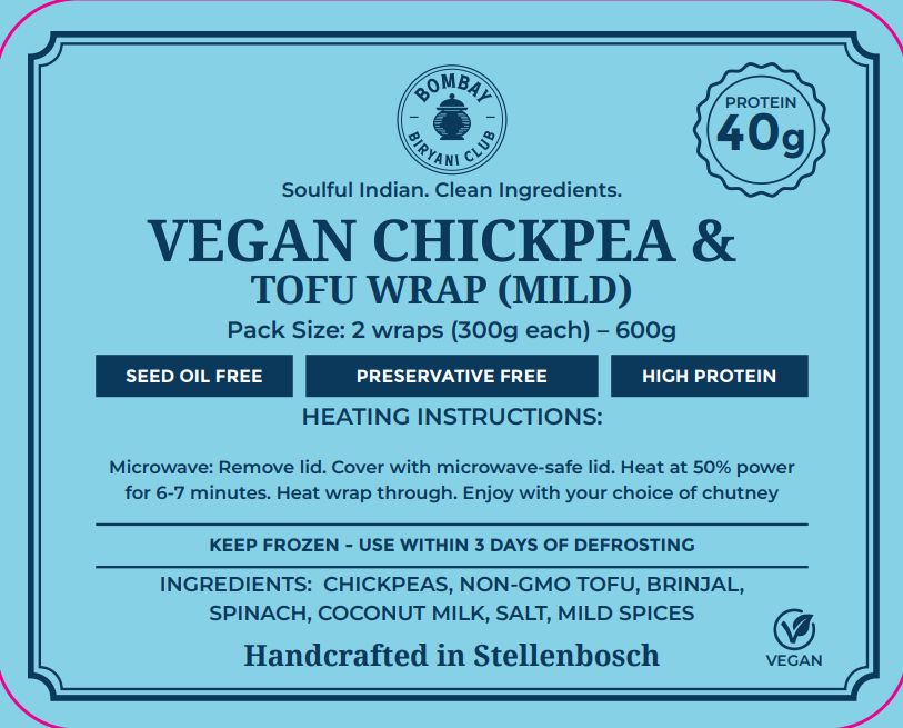 Vegan Chickpea & Tofu Wrap